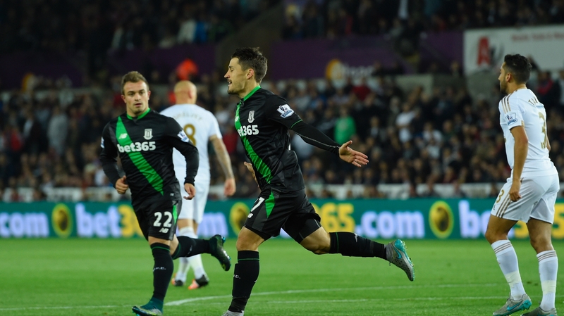 Bojan Krkic celebrates scoring the only goal of the game
