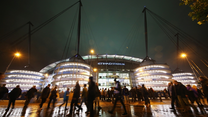 Fans had been gathering in the city centre ahead of Manchester City's Champions League game against Sevilla