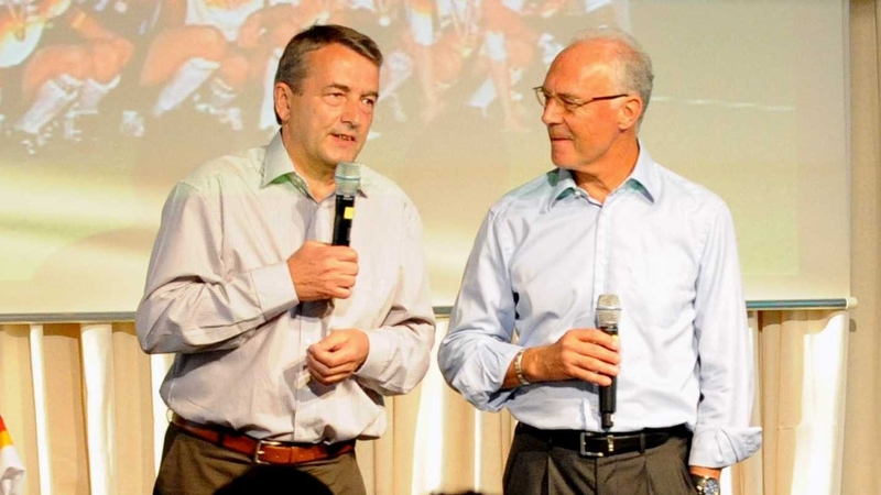 Wolfgang Niersbach and Franz Beckenbauer