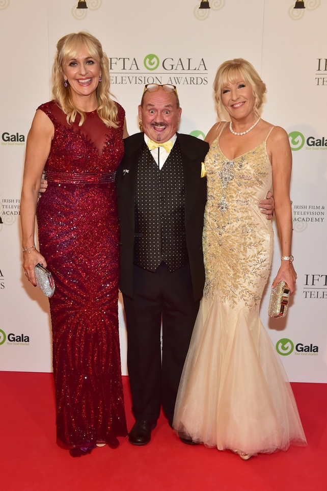 Miriam O'Callaghan, Brendan O'Carroll and Jennifer Gibney