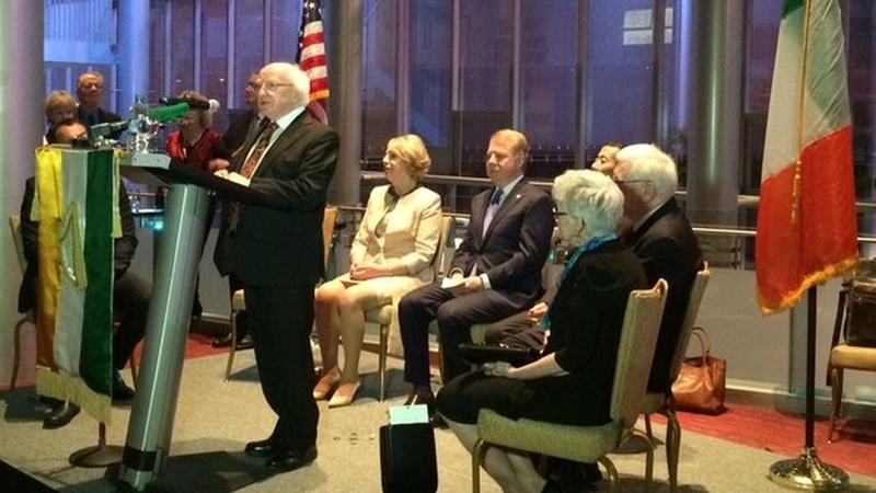 Michael D Higgins spoke of what he described as the 'different waves of the undocumented'