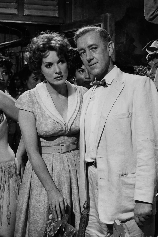 With Alec Guinness in Our Man in Havana in 1959