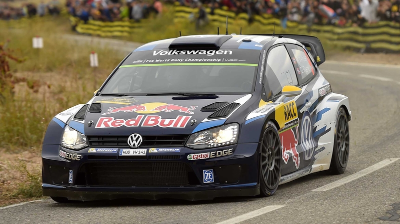 Andreas Mikkelsen and Ola Floene of Norway in their Volkswagen Polo R WRC