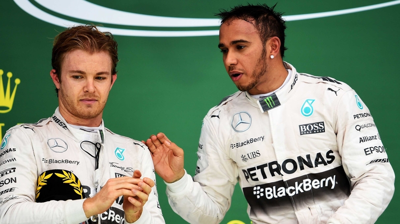 Nico Rosberg (L) was in good form in Sao Paolo on Friday