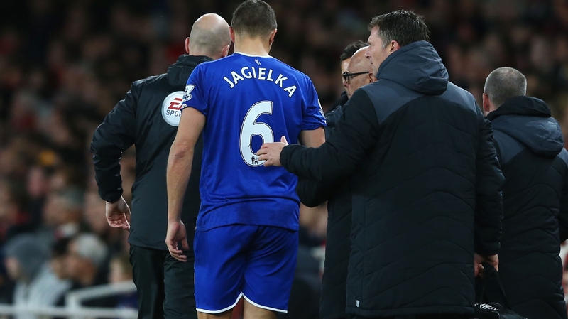 Jagielka, 33, picked up the injury in the 2-1 loss at Arsenal