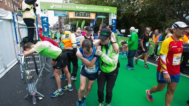 Some people needed assistance after the gruelling run