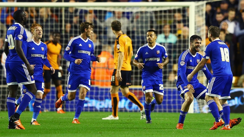 Alan Judge celebrates with Marco Djuricin after he scored for Brentford last week