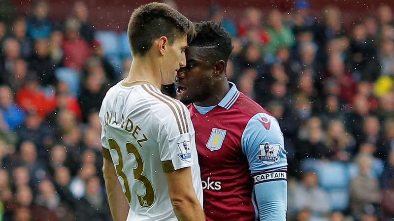 Micah Richards squares up to Swansea's Federico Fernandez