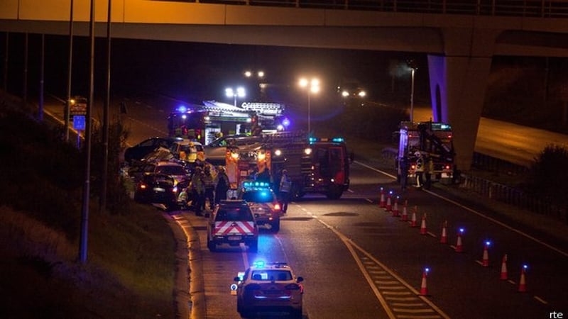 The crash happened beyond junction 13 of the M7 on 23 October 2014