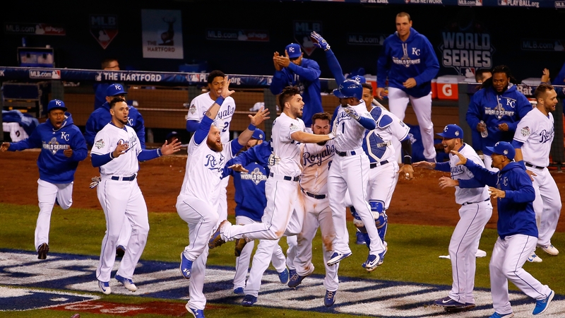 Kansas City Royals celebrate victory