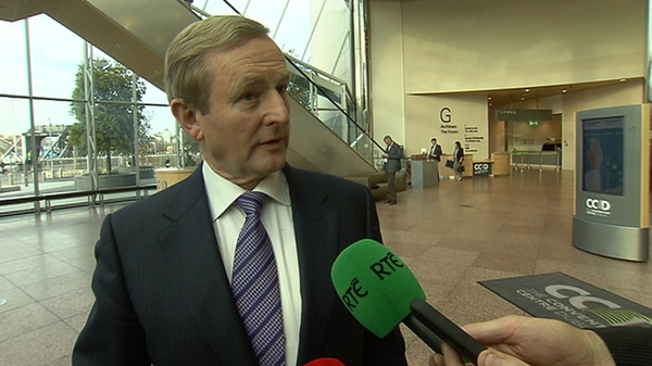Enda Kenny said the issue of bank security was raised during a taskforce meeting over the euro crisis