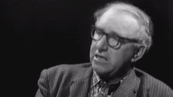 Patrick Kavanagh pictured on the programme 'Self Portrait' on 30 October 1962.
