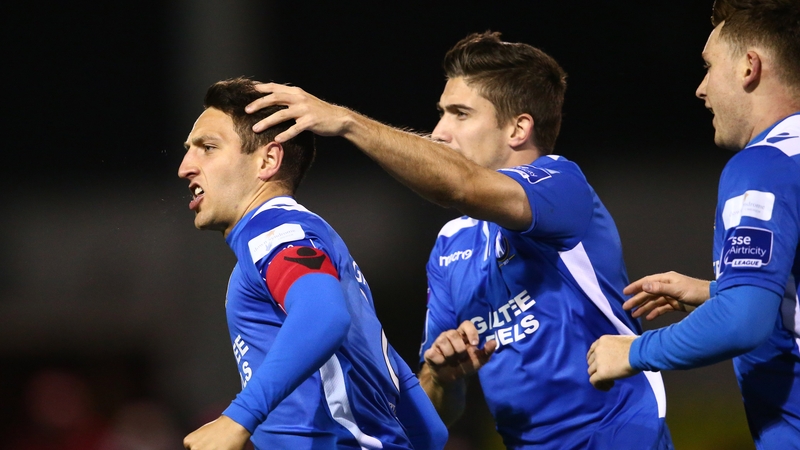 Shane Duggan celebrates his opener for Limerick