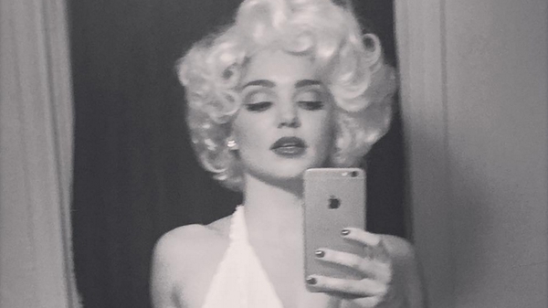 Model Miranda Kerr as Marilyn Monroe