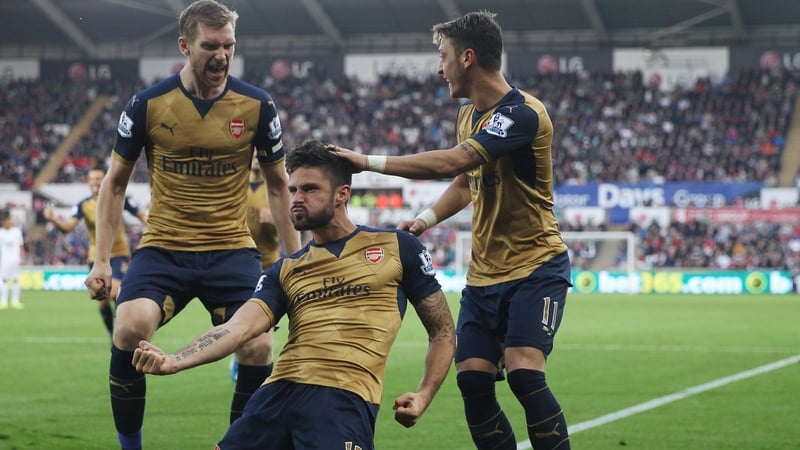 Olivier Giroud opened the scoring for the Gunners