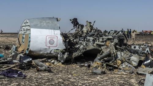 Debris were scattered over a wide area extending for 13km after the crash