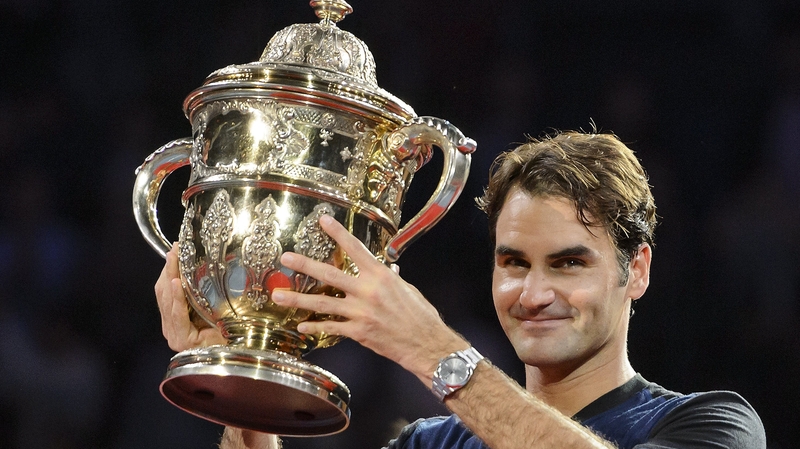 Roger Federer lifted his seventh Swiss Indoors title in Basle