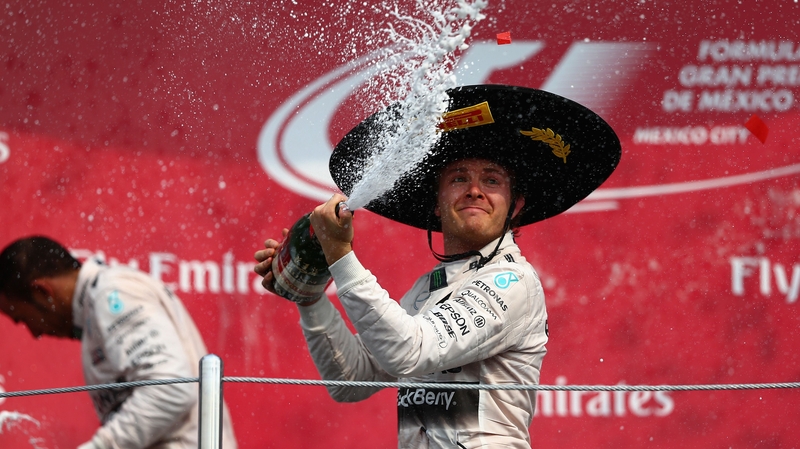 Nico Rosberg celebrates his victory