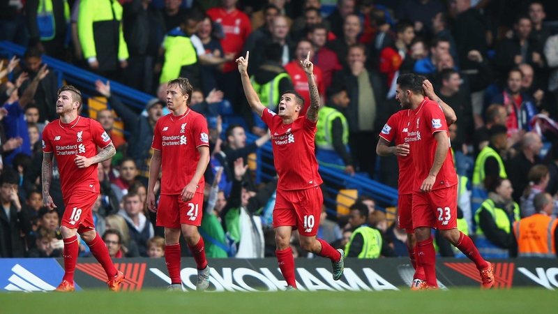 Philippe Coutinho thanks the heavens following the second of his brace