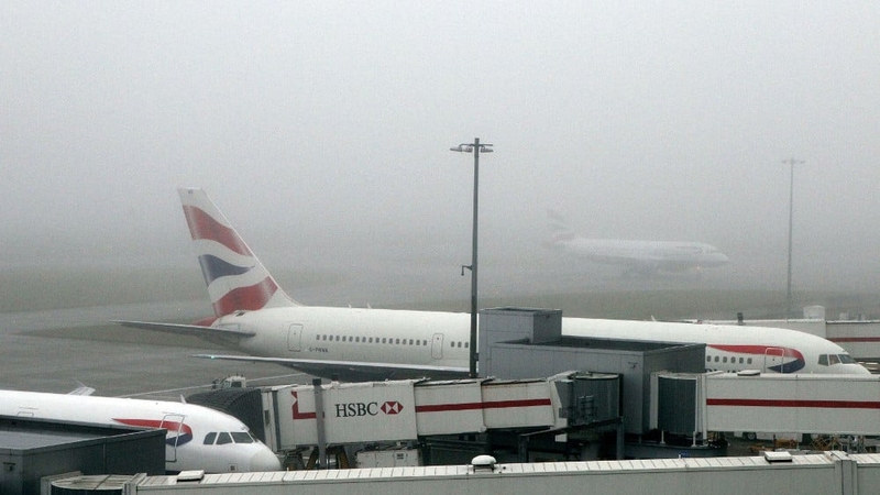 Visibility at the airports in London is about 100 metres (File pic)