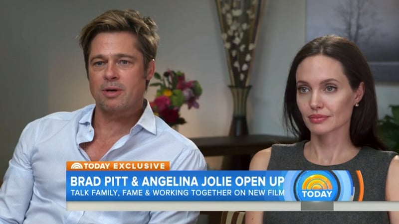 Brad and Angelina during their emotional interview on US television