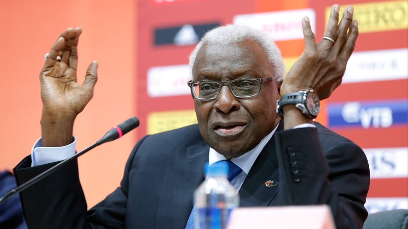 Former IAAF president Lamine Diack has been taken into custody
