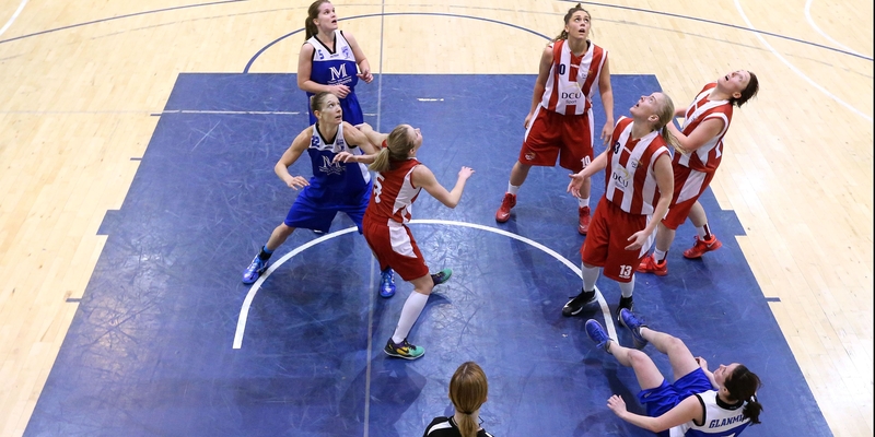 DCU Mercy in Basketball Ireland Women’s Premier League against against Team Montenotte Hotel