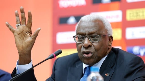 Lamine Diack is accused of being complicit in a cover-up of doping by Russian athletes