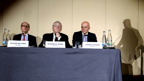 Dick Pound delivering the WADA report earlier this month
