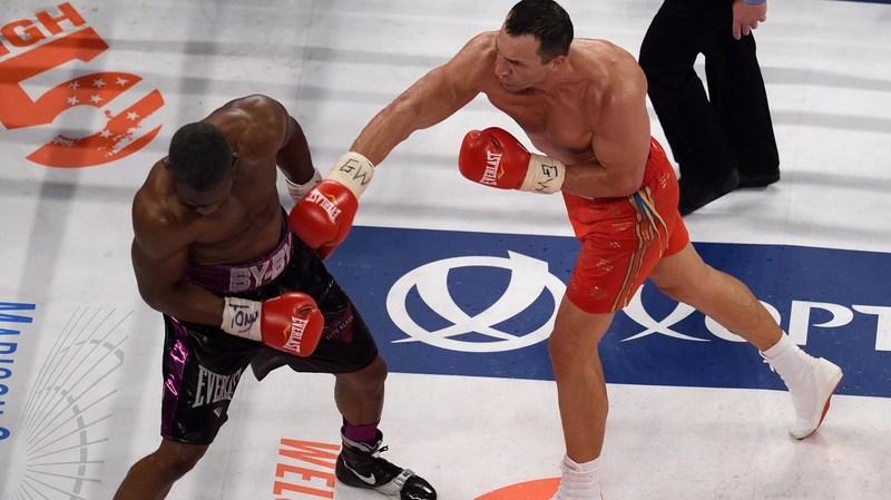 Klitschko (r) in action against Bryant Jennings: 'I think [Fury] should just keep those comments for himself'