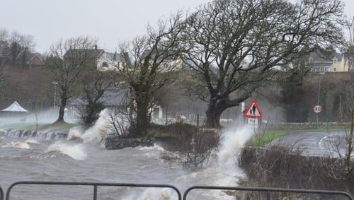 A status orange weather warning remains is in place this evening (Pic: Colm McCaffrey)
