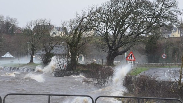 A status orange weather warning remains is in place this evening (Pic: Colm McCaffrey)