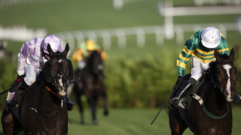 Nina Carberry on Josies Orders (r) clear the last to win the marathon event