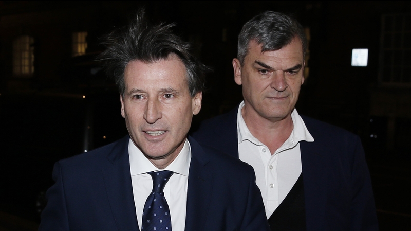 Sebastian Coe arrives at the IAAF's offices ahead of Friday night's marathon emergency meeting