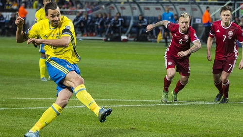 Zlatan Ibrahimovic slams home from the spot for Sweden