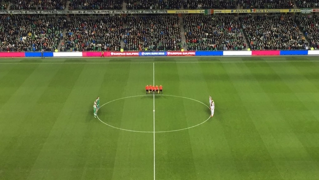 There was a minute's silence for the victims of the recent terror attacks ahead of kick-off