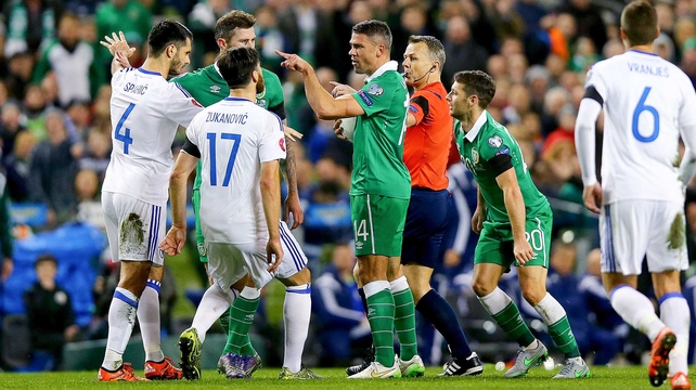 The Bosnians didn't like going 1-0 down, and central defender Emir Spahic was lucky to stay on the pitch