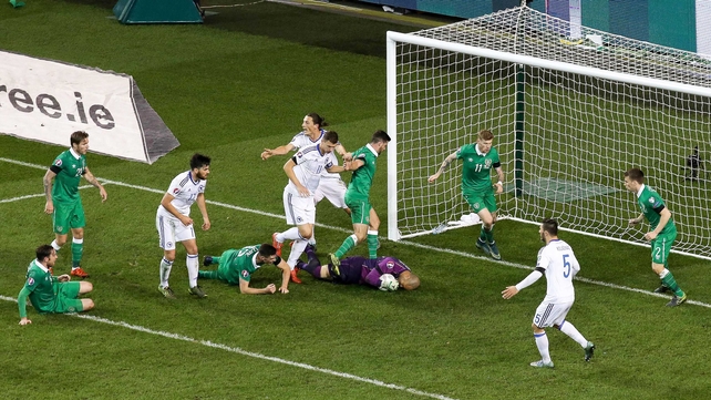 Darren Randolph gladly gathered a goal mouth scramble in one of few worrying moments