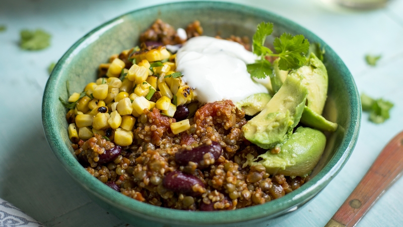 Super Power Chilli with Charred Corn Salsa