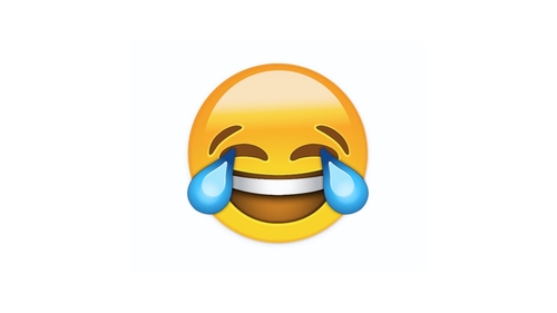 The little picture of a crying, smiling face pipped a host of actual words to the top spot