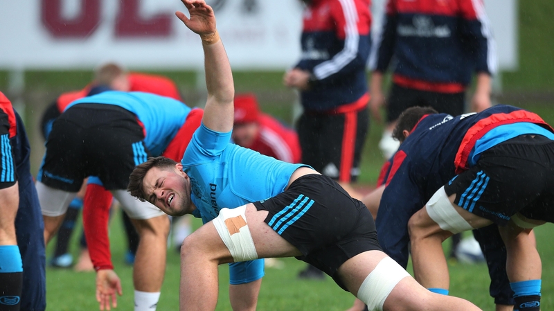 Munster players go through their paces during training on Tuesday