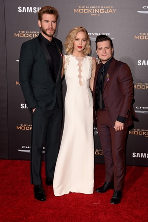 Liam Hemsworth, Jennifer Lawrence and Josh Hutcherson