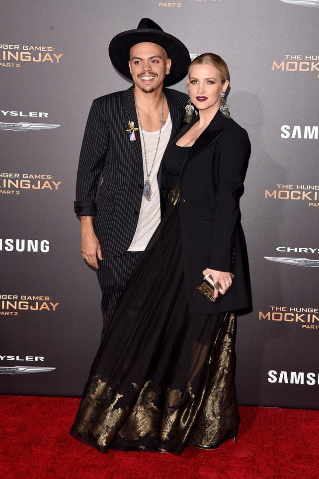 Evan Ross and Ashlee Simpson