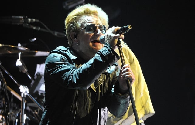 U2 performed a shimmering rendition of City of Blinding Lights for the French 'City of Light'.