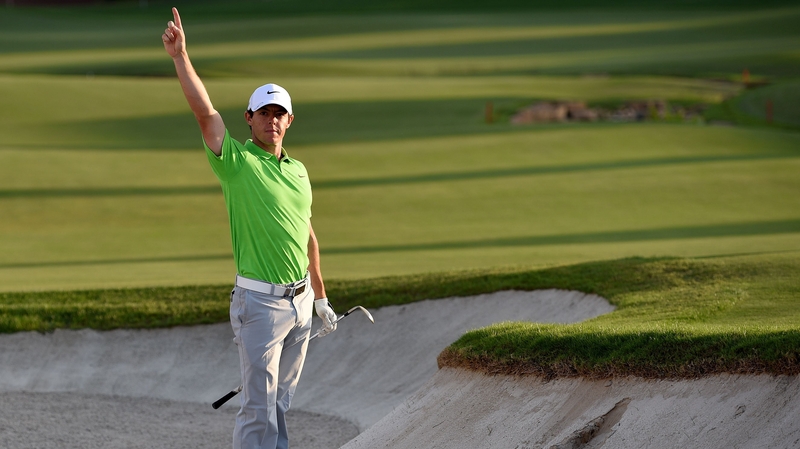 Rory McIlroy is just two shots off the lead at the PGA event