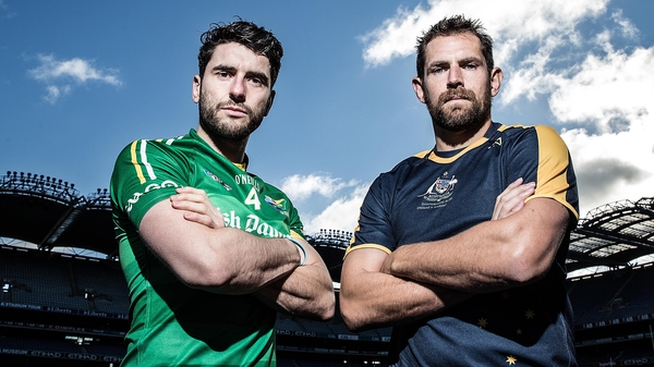 Ireland captain Bernard Brogan and opposite number Luke Hodge