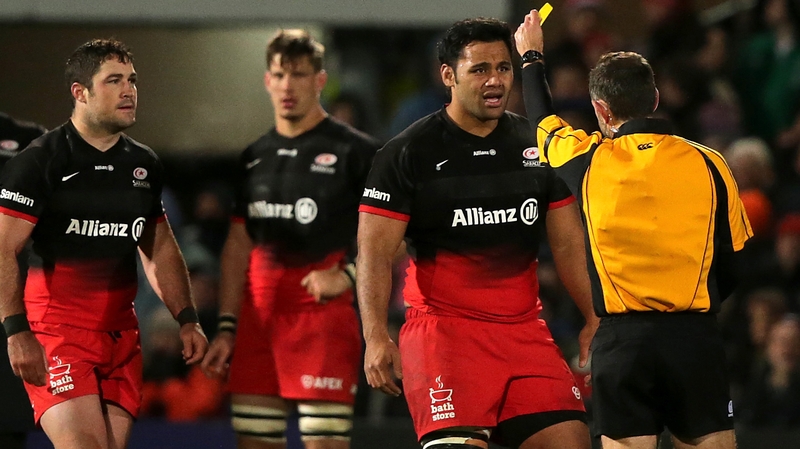 Saracens scored two tries while Billy Vunipola was in the sin bin