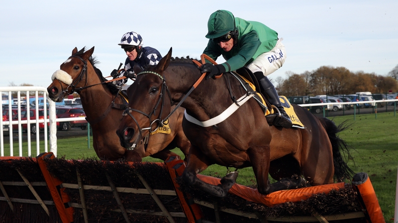 Top Notch (near side) reopposes Irving at Newcastle after finishing second behind Paul Nicholls' charge last weekend