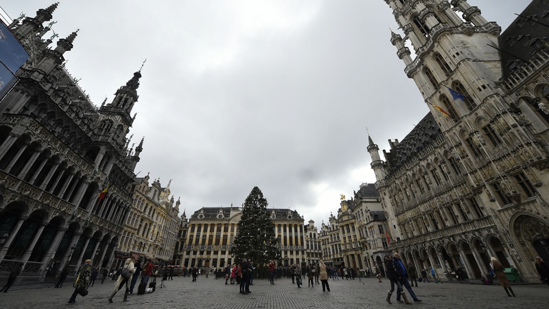 Crowds were noticeably smaller on Brussels' Grand Place