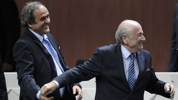 Michel Platini and Sepp Blatter in happier times